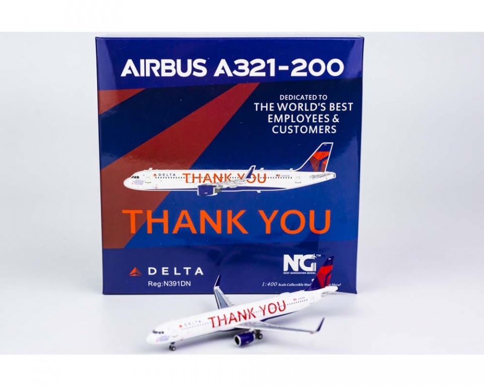www.JetCollector.com: Delta Airbus A321 Thank you N391DN 1:400 NG